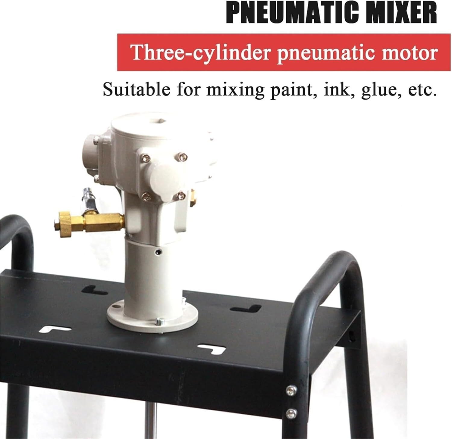 5 Gallon 1/8HP Air Agitator Blender Stirrer,Lifting Platform Paint Coating Mixer,Paint Stirring Machine,Folding Propeller,for Paints,Coatings,Glues,Inks