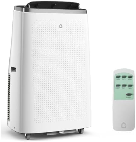 14000 BTU Energy-Efficient Portable Air Conditioner | 3 in-1 Cooling AC with Sleep Mode & Eco-Saving Design | Ventless Floor Unit w/ 3 Speeds Fan, Dehumidifier & Quiet Operation