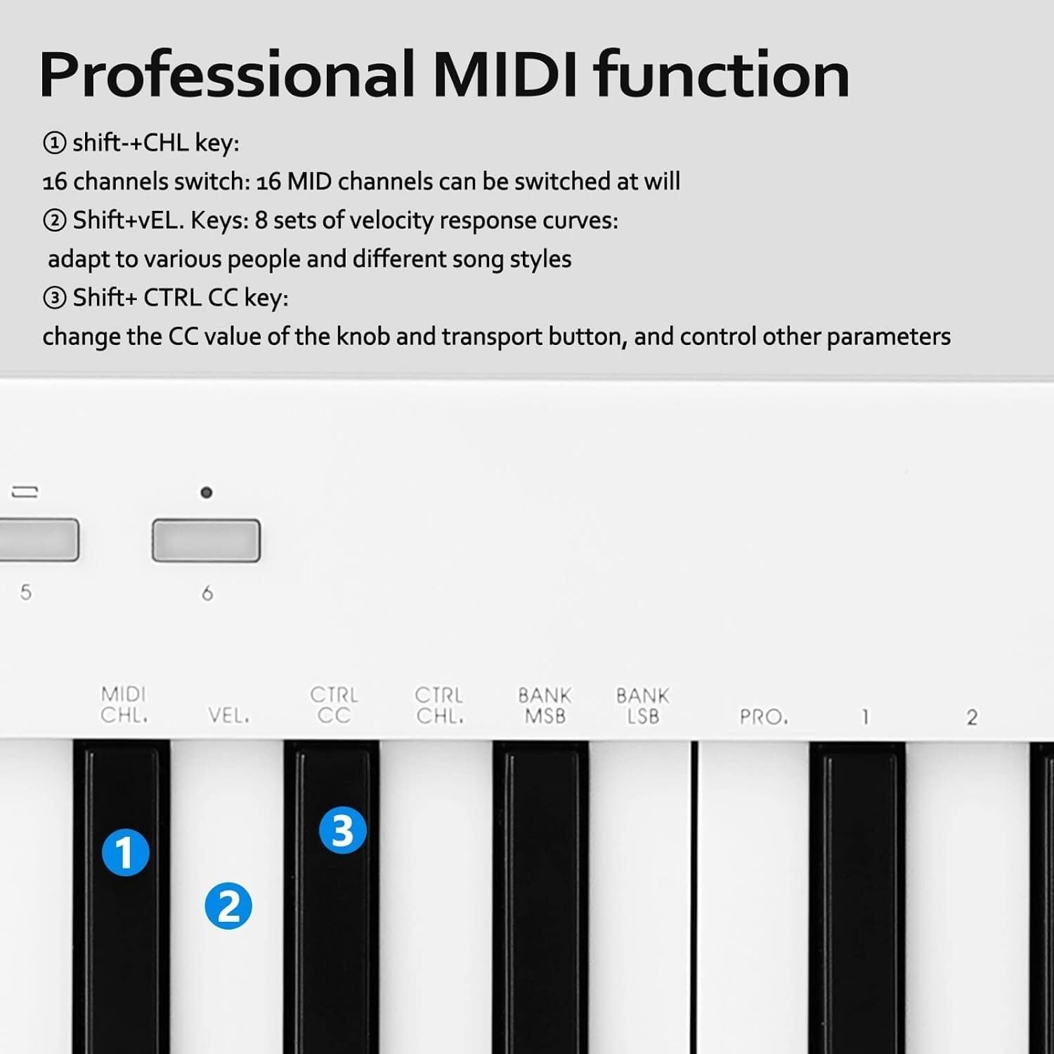 Keyboard Piano, 37-Keys Multi-funcation MIDI Keyboard Portable Electronic Piano Digital Orchestrations Keyboard Musical Instrument