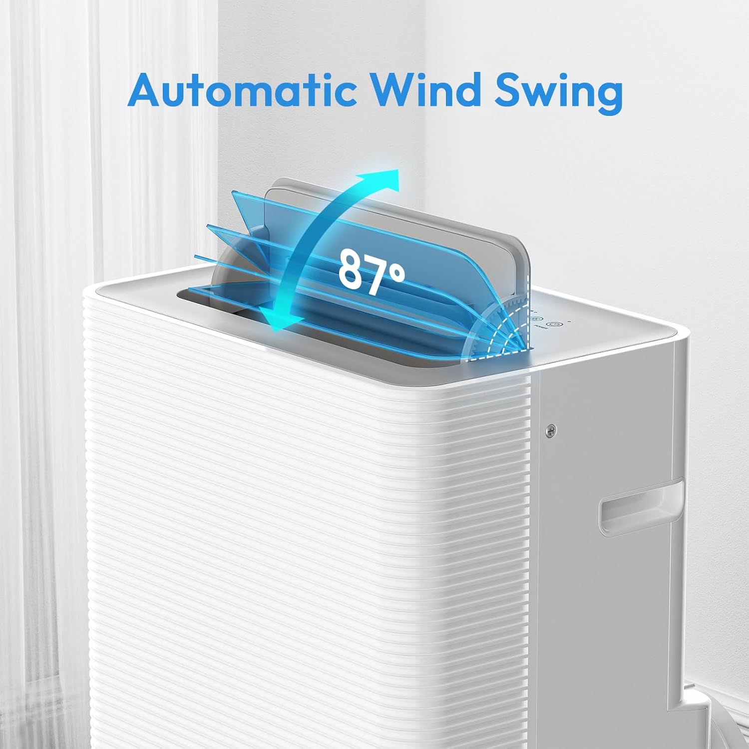 14000 BTU Portable Air Conditioner, 4-in-1 Portable AC Unit with Cooling, Dehumidifying, Fan, w/Sleep Mode, Auto Wind Swing, 24H Timer, LED Display, with Window Kit, Easy Installation & Energy Saving