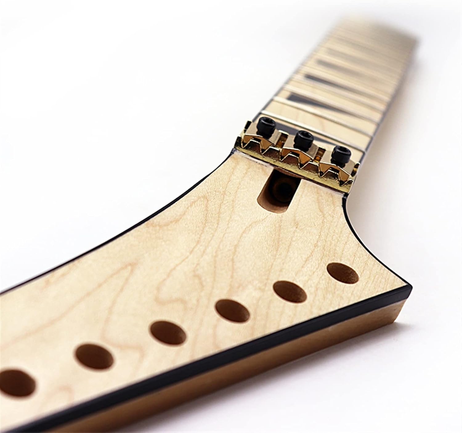 ZUZU 6 Strings Electric Guitar Neck Wood Guitar Neck Matte 24 Frets Unfinished Guitar Neck