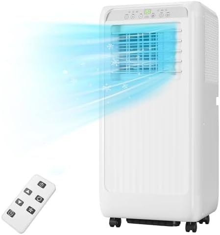 Portable Air Conditioner 8000BTU, Easy to Move AC Unit for Rooms up to 200 Sq Ft, Quiet 