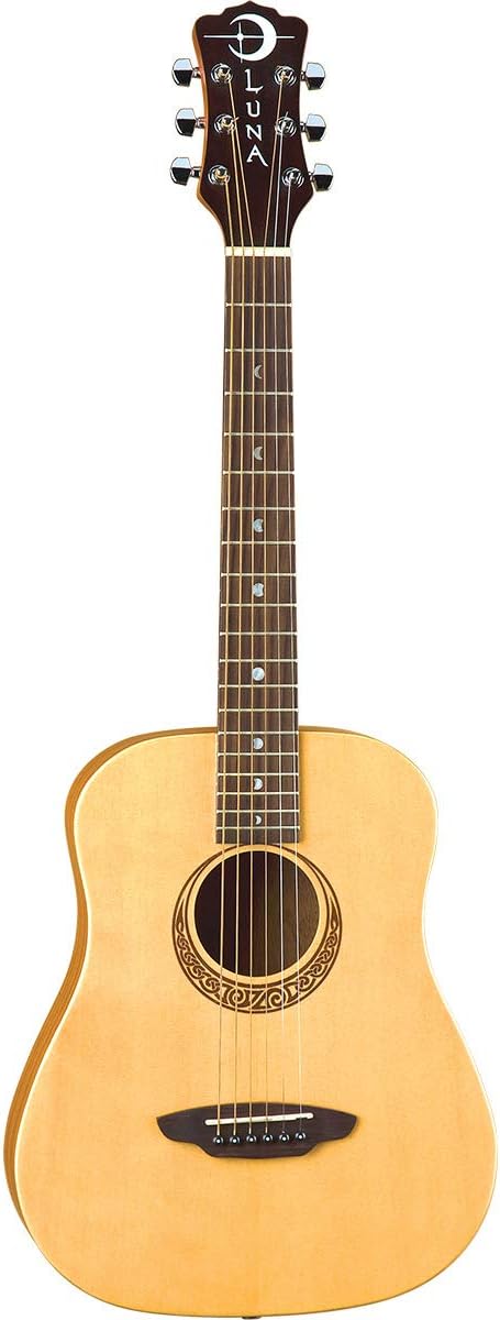 Luna Safari Series Muse Spruce 3/4-Size Travel Acoustic Guitar - Natural