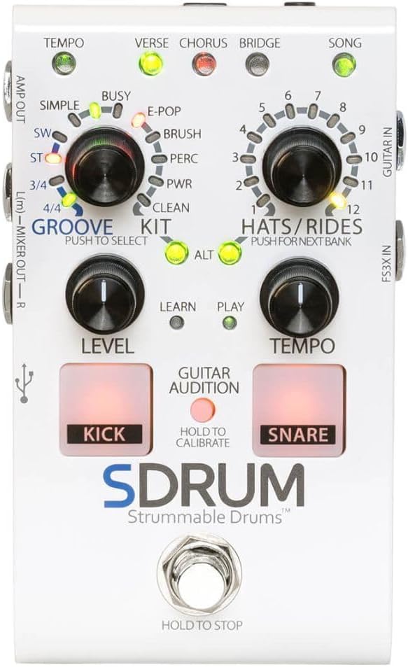DigiTech Automatic Drum Machine Pedal Multi Effect Processor (SDRUM-U)