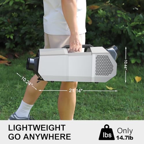 Portable Air Conditioner for Tents, Camping AC 3-Speed Cooling with Remote & Touch Control, Quiet 240W Low Power for RV, Car, Outdoor Use