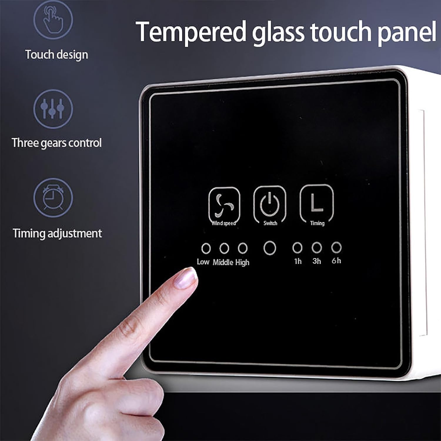 Portable Air Conditioner, Mini Air Cooler Fan, Personal Mini AC with 3 Speeds 6H Timing, Interface, 470ml Capacity Anti-leakage Water Small for Room Bedroom Office Home Tent