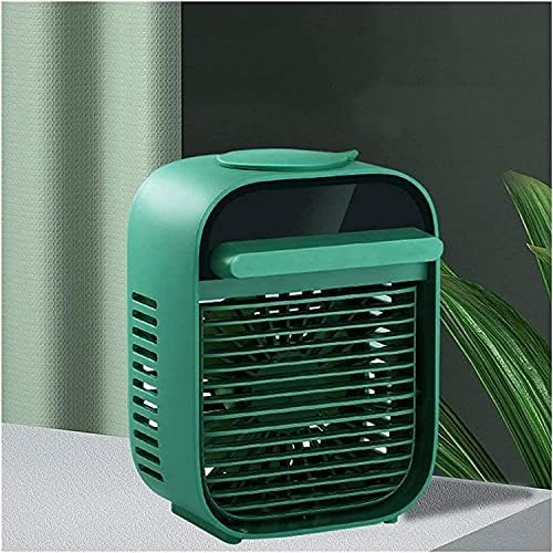 Portable Air Conditioner UBS Rechargeable Evaporative Air Cooler Fan with 3 Speeds Cordless Personal air Conditioner for Room Office (Green)