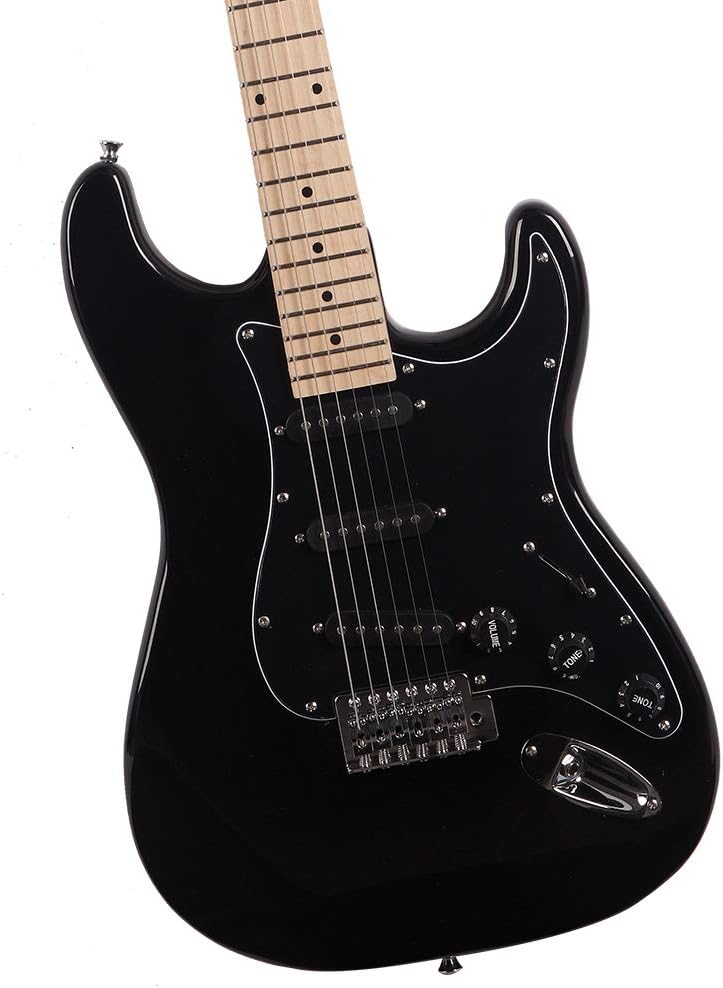 Stylish Electric Guitar with Classic Black Pickguard for Beginners and Enthusiasts – Comfortable Playability, Rich Tone, and Premium Build Quality