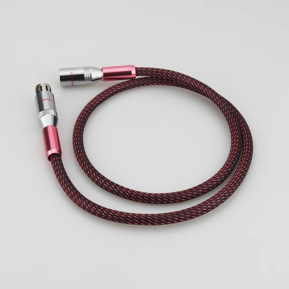 AES/EBU Digital Audio Cable Silver Balanced XLR Plug Preamplifier HiFi A10(1m)