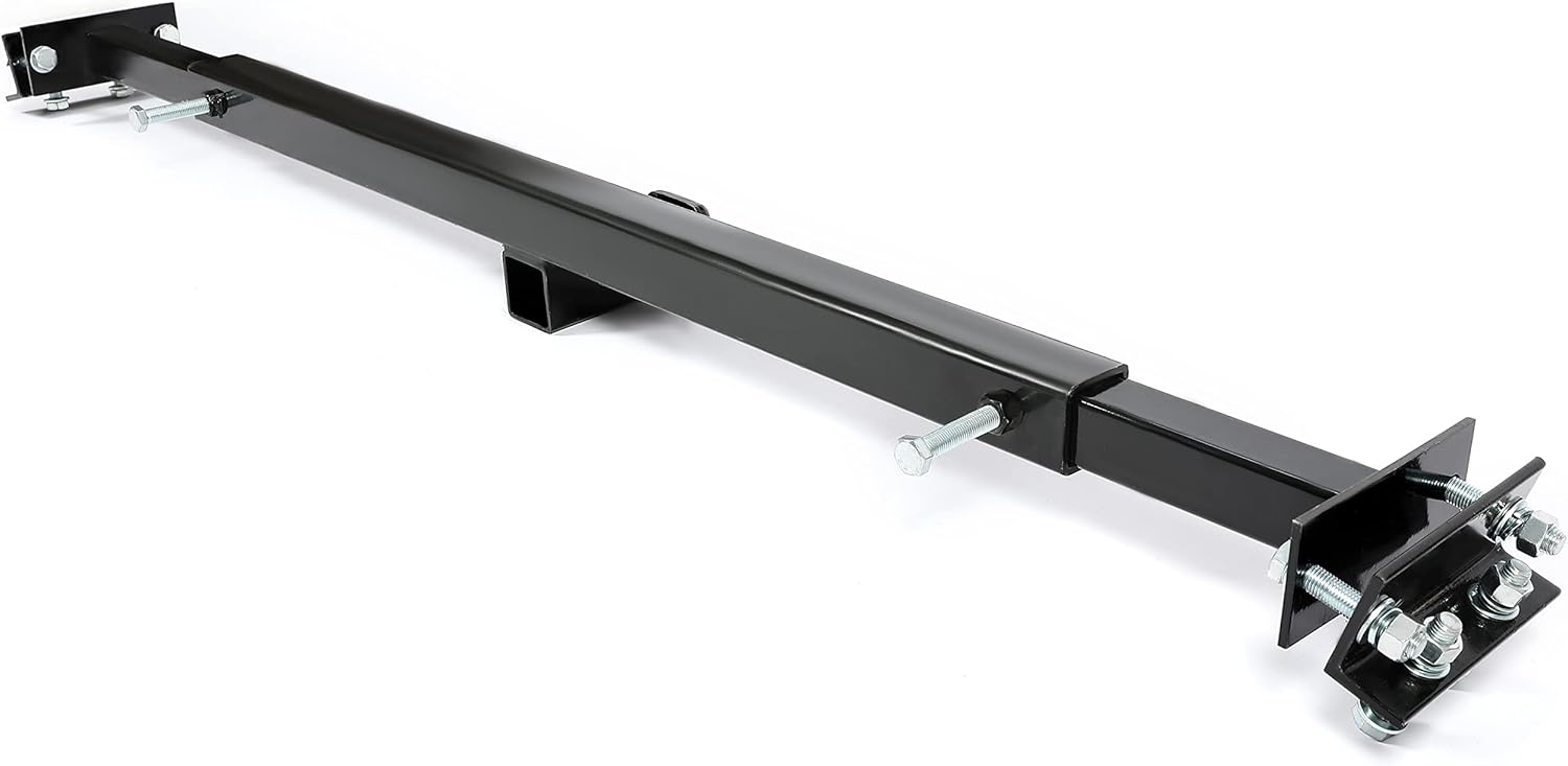 Universal 2 Inch Trailer Hitch Receiver Adjustable Accessory Trailer Hitch Powder Coated Steel Black