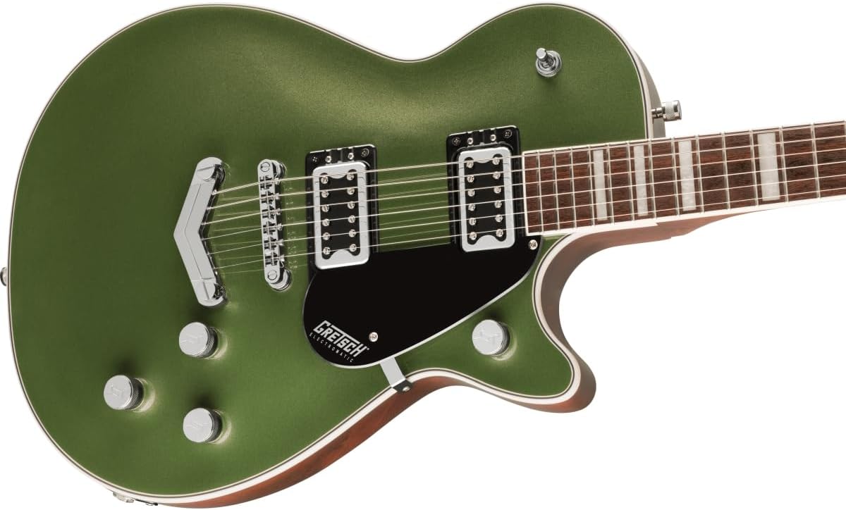 Gretsch G5220 Electromatic Jet BT Single-Cut 6-String Right-Handed Electric Guitar with Chambered Mahogany Body, V-Stoptail, and Laurel Fingerboard (Olive Metallic)
