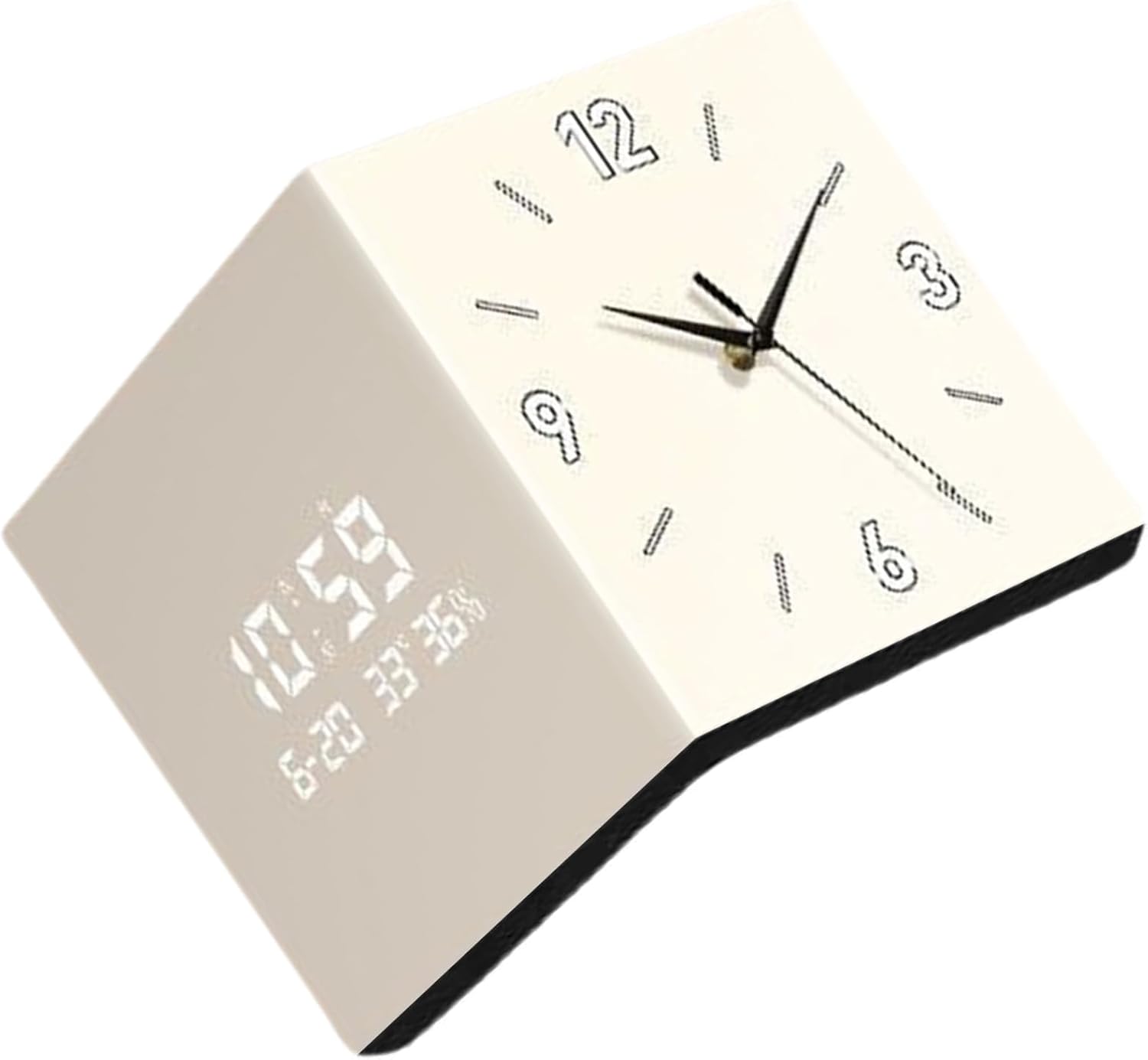 Double Sided Corner Clock Easy to Read Square Wall Mount Digital Display for Living Room and Office Wall Decors Home Decors