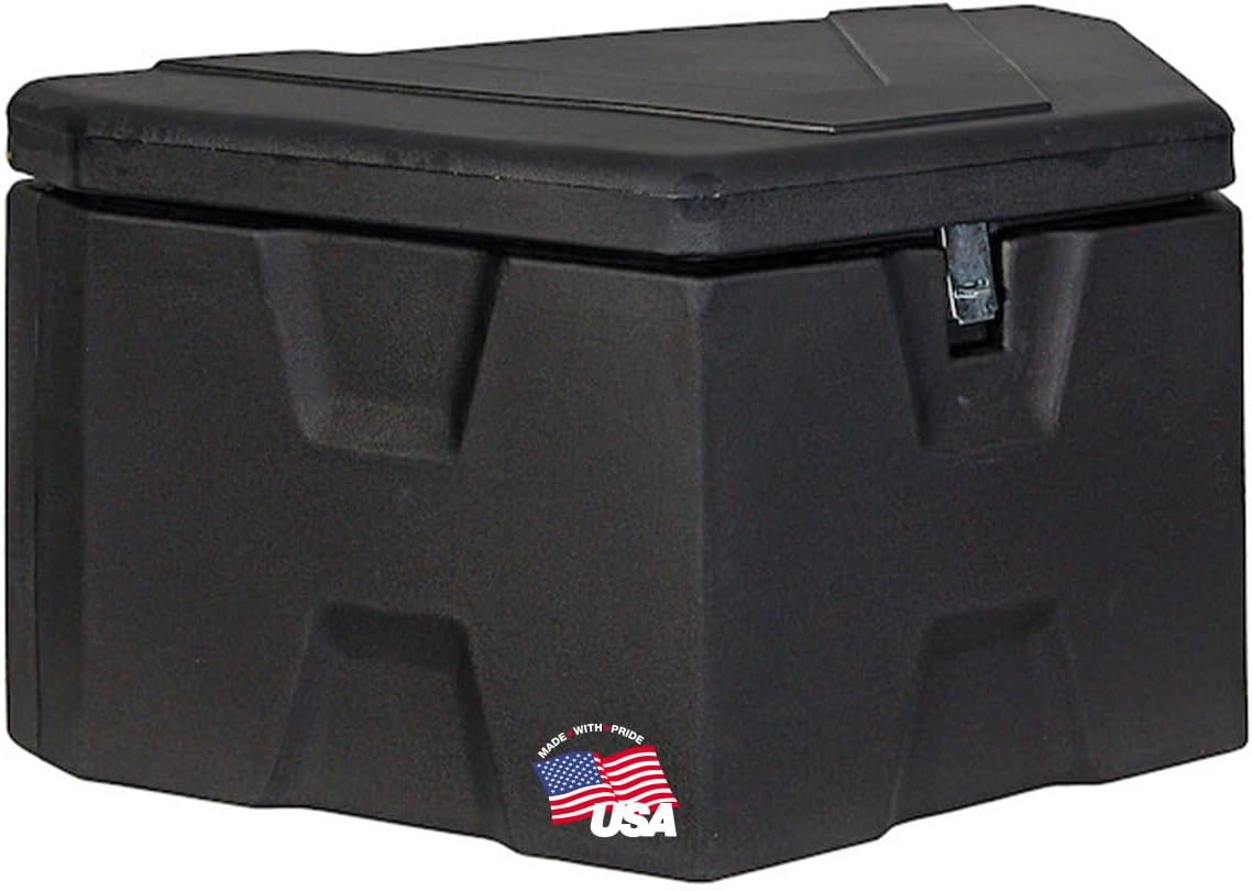 Buyers Products 1701680 Black Poly Trailer Tongue Truck Tool Cargo Storage Box,18 x 19 x 36 Inch, Made In The USA, Trailer Tongue Box For Storage And Organization, Trailer Storage Box
