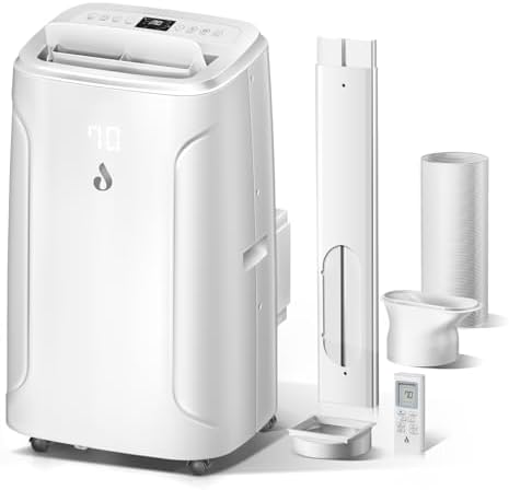 12,000 BTU Portable Air Conditioners Cools up to 550 Sq.Ft 4-in-1 Poratble Ac Units for Room with Cooling Dehumidifier Fan Sleep Mode 24h Timer Remote Control and Window Installation Kit Included