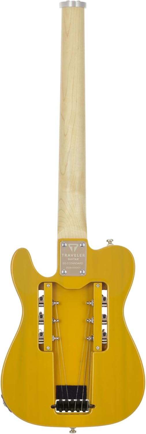Traveler Guitar EG-3 (Butterscotch Blonde) Electric Travel Guitar | Lightweight, Portable, Headless, Practice Guitar w/Gig Bag