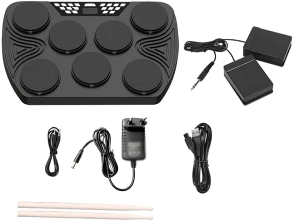 LIOONS Unique Shaman Drum Electronic Drum Set Portable Ethereal Drum 7 Velocity Sensitive Pad Desktop Drum Built-in Rechargeable Hand Drum Can Record Distinctive Sound