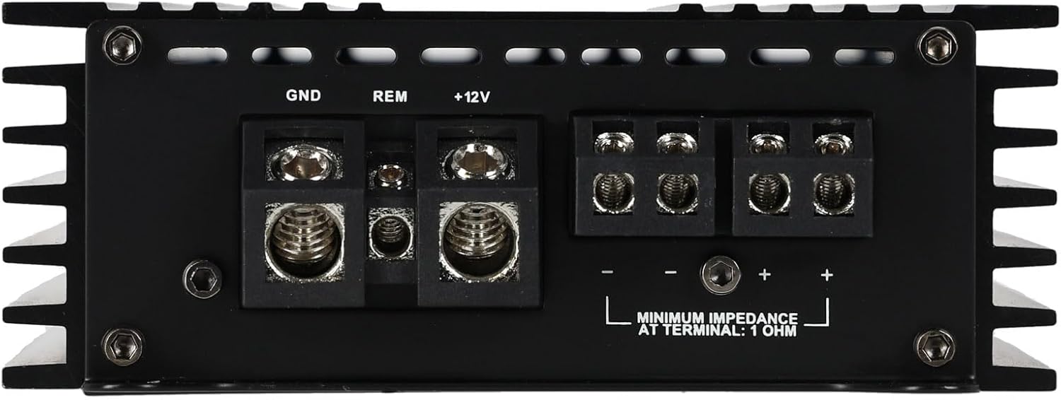 Rockville Bundle: RD600.1 600w RMS 1-Ohm (2400w Peak) Mono Amplifier Car Audio Amp Bundle with RWK41 4 Gauge Complete Car Amp Wiring Installation Wire Kit with RCA's (2 Items)