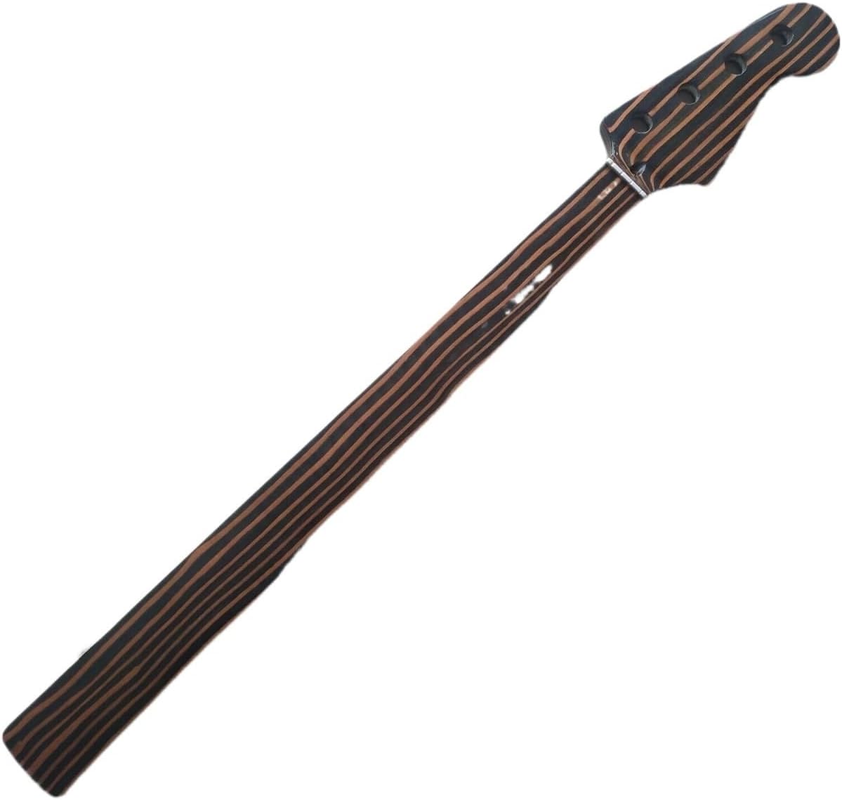 Fretless 4-String Bass Guitar Neck 20-Fret 34-Inch Maple Pattern Fingerboard Replacement Parts