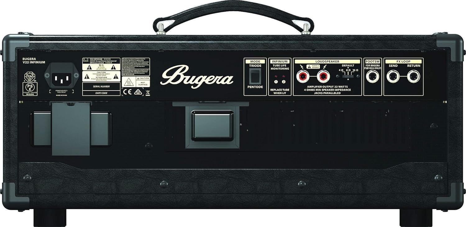 Bugera V22HD INFINIUM 22-Watt Vintage 2-Channel Amplifier Head with INFINIUM Tube Life Multiplier and Reverb Brown and Cream