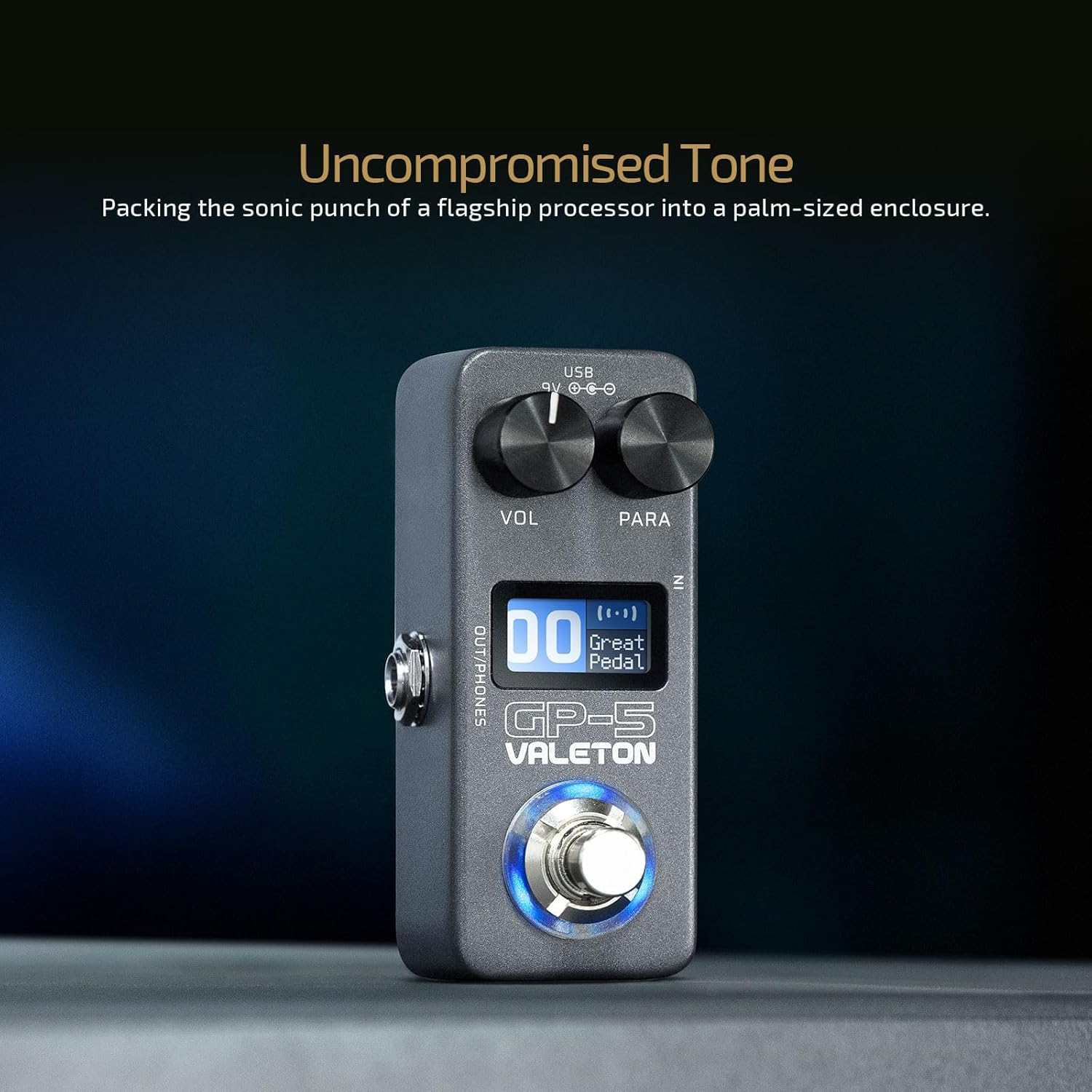 Valeton GP-5 Super Compact Multi-Effects Processor & NAM/IR Loader Pedal(Incl 1PCS Additional TRS Cable By VOLKTONE)