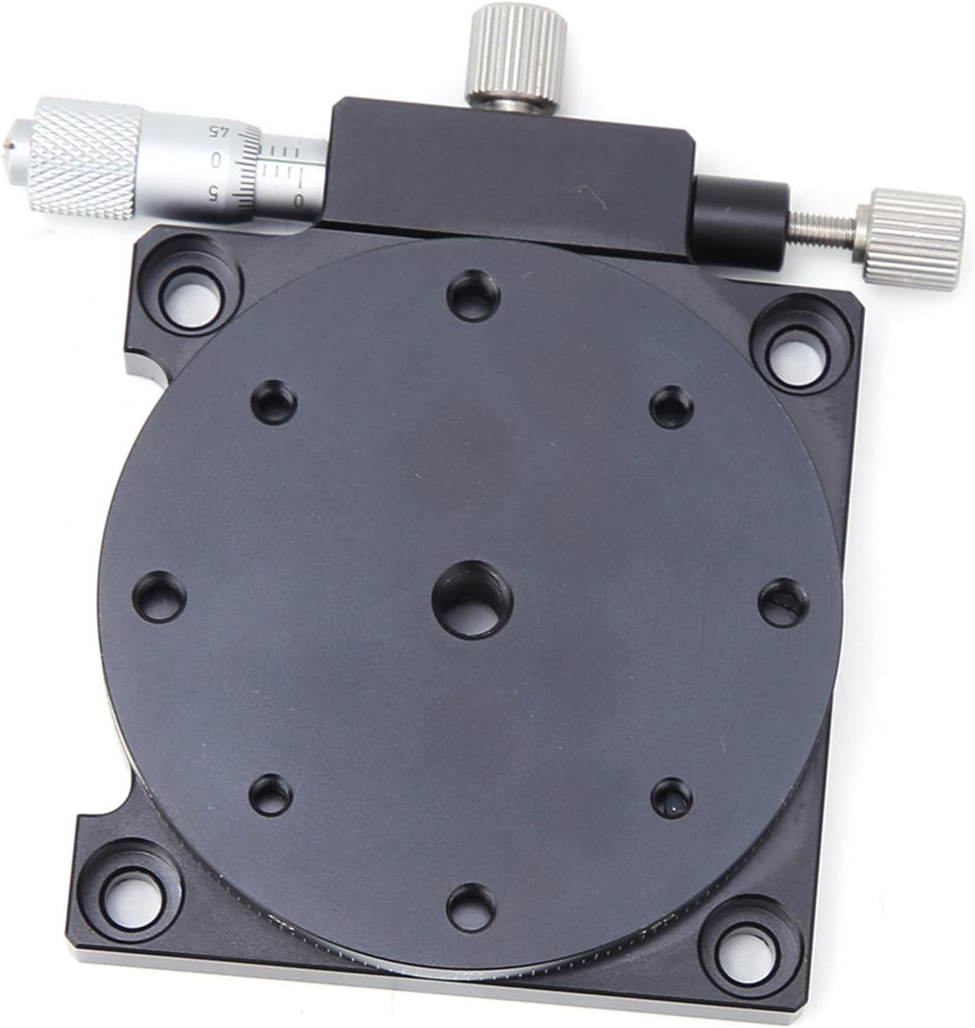 Manual Trimming Station Displacement Platform, Linear Stage Tuning Sliding Table Φ60mm for Production Machinery, Optical Experimental Measurement