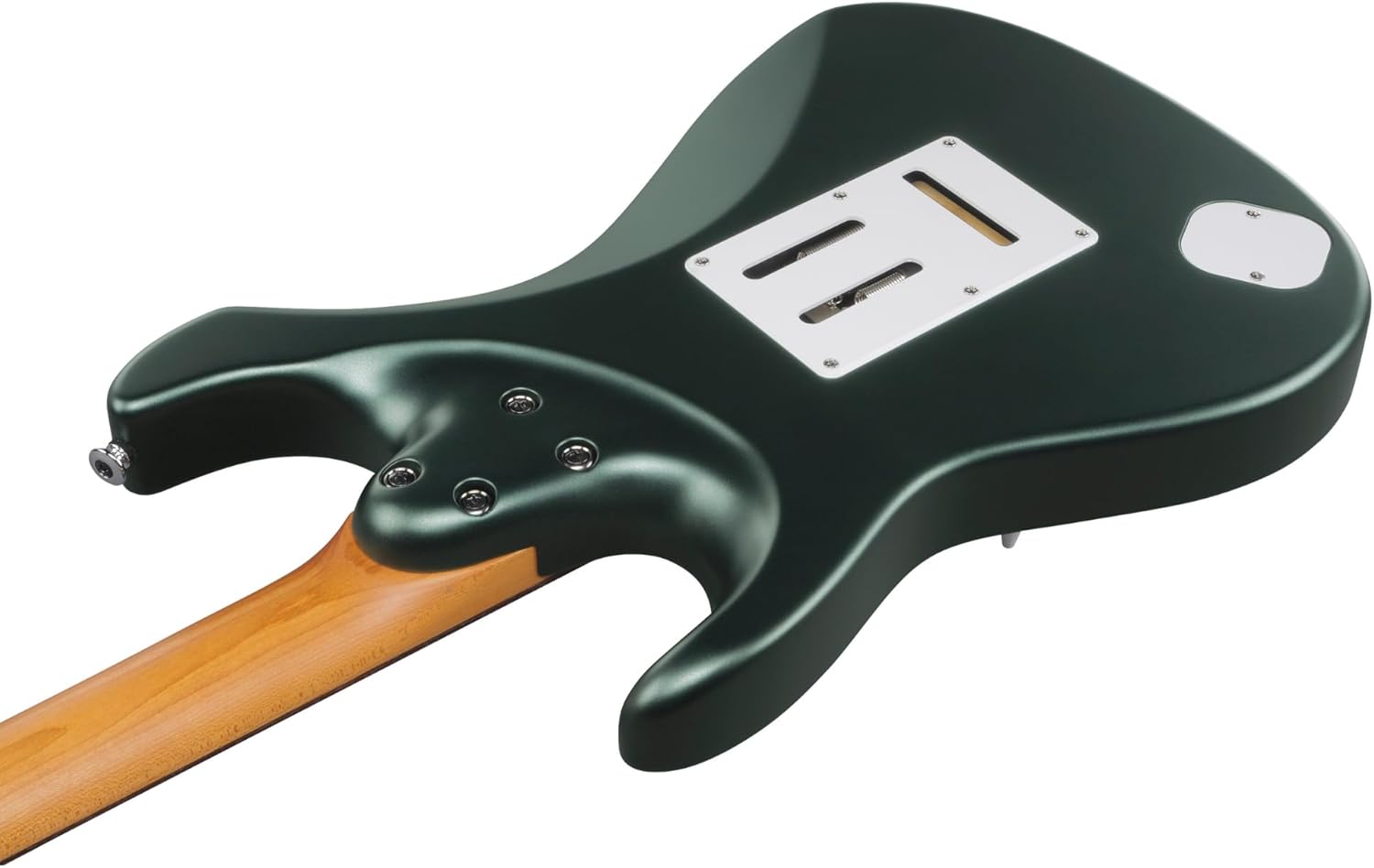 Ibanez AZ2204 Prestige 6-String Right-Handed Electric Guitar with Alder Body and Oval C S-Tech Wood Roasted Maple Neck (Ivy Green Metallic Flat)