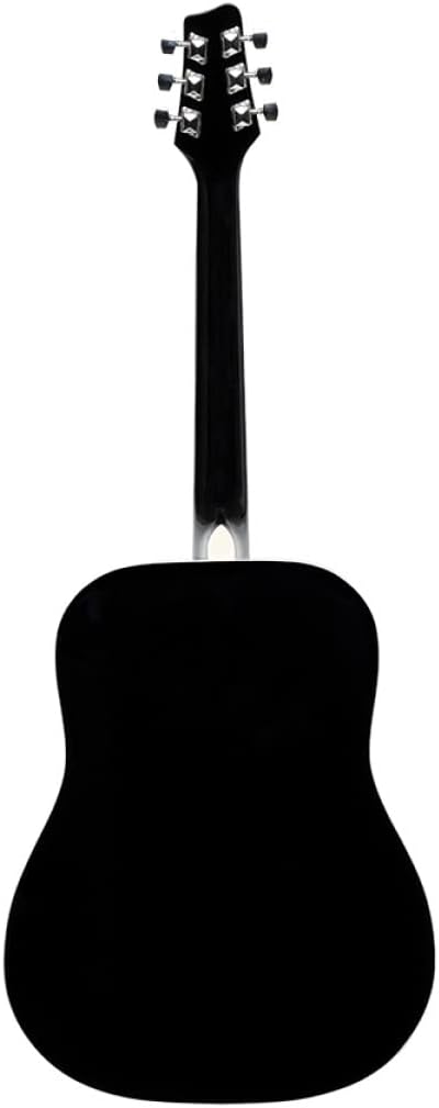 Stagg 6 String Acoustic Guitar, Left, Black (SA20D LH-BK)