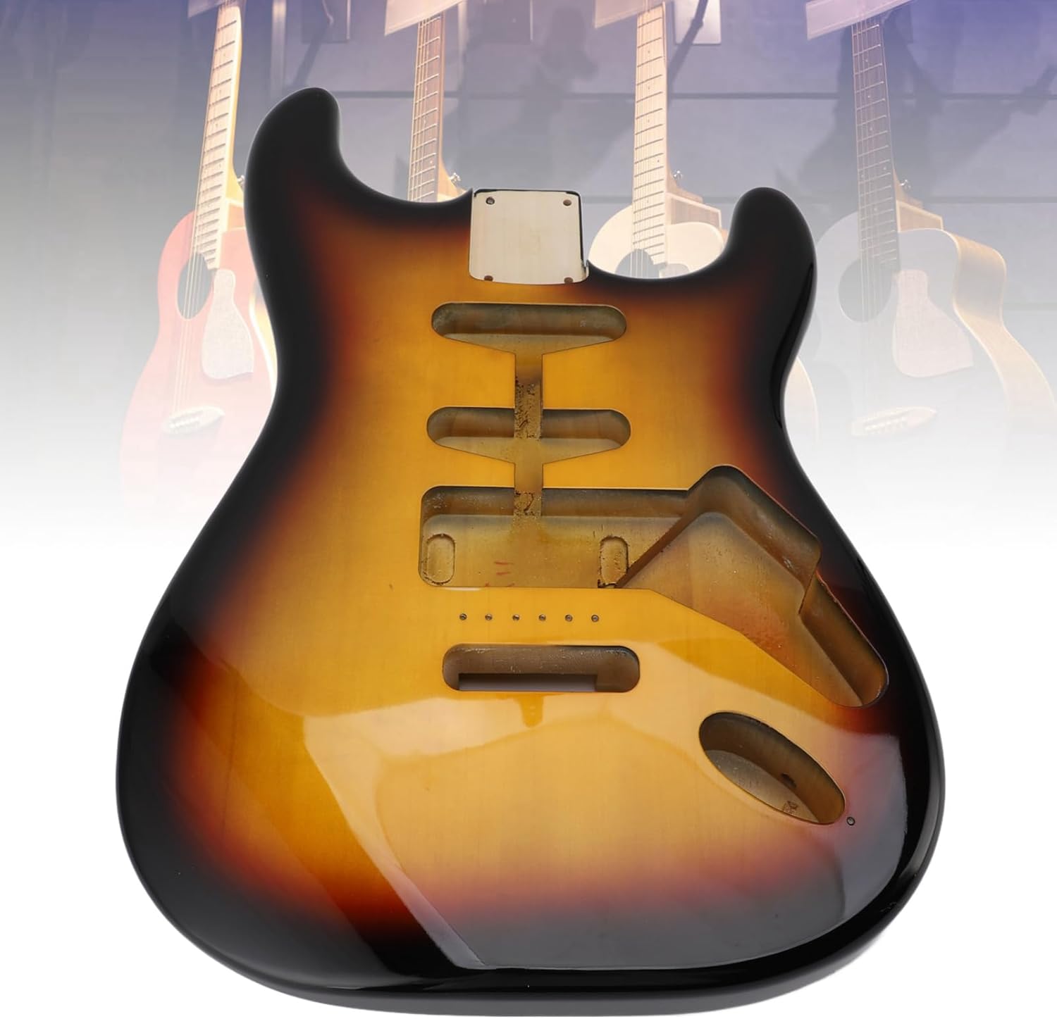 Electric Guitar Body Poplar Wood Standard HSH Route 3 Tone Sunburst Electric Guitar Body ST Style