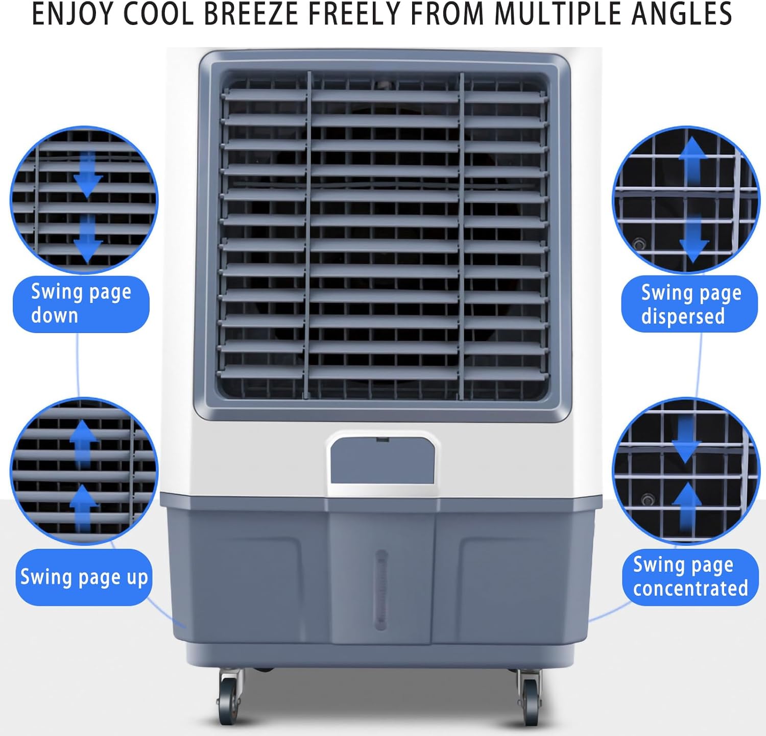Small Portable Air Conditioner Portable Room Air Conditioners Portable Evaporative Air Cooler Hairstyle Air Cooler Three-speed Adjustment A 25.6 * 16.5 * 47.2 IN