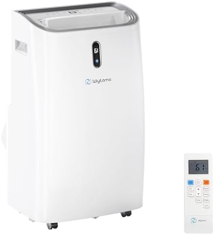 14,000 BTU Portable Air Conditioners Cool Up to 700 Sq.Ft, Cool, Heat, Dehumidifier & Fan 4 in 1 Air Conditioner for Room, Portable AC Unit with Remote/Sleep Mode/Auto Swing Fans/Self Evaporation