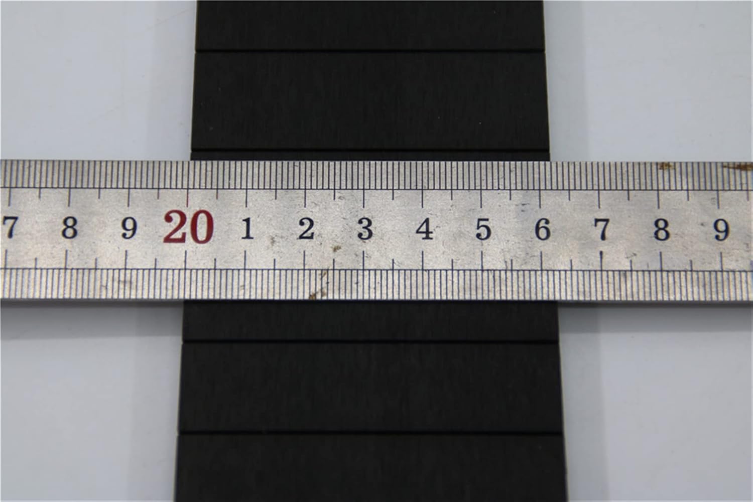 3A All Black Ebony Wood Fretboard for Classical Guitar 20 Frets Standard Semi- Finished Fingerboard Material Guitar ​Neck Replacement