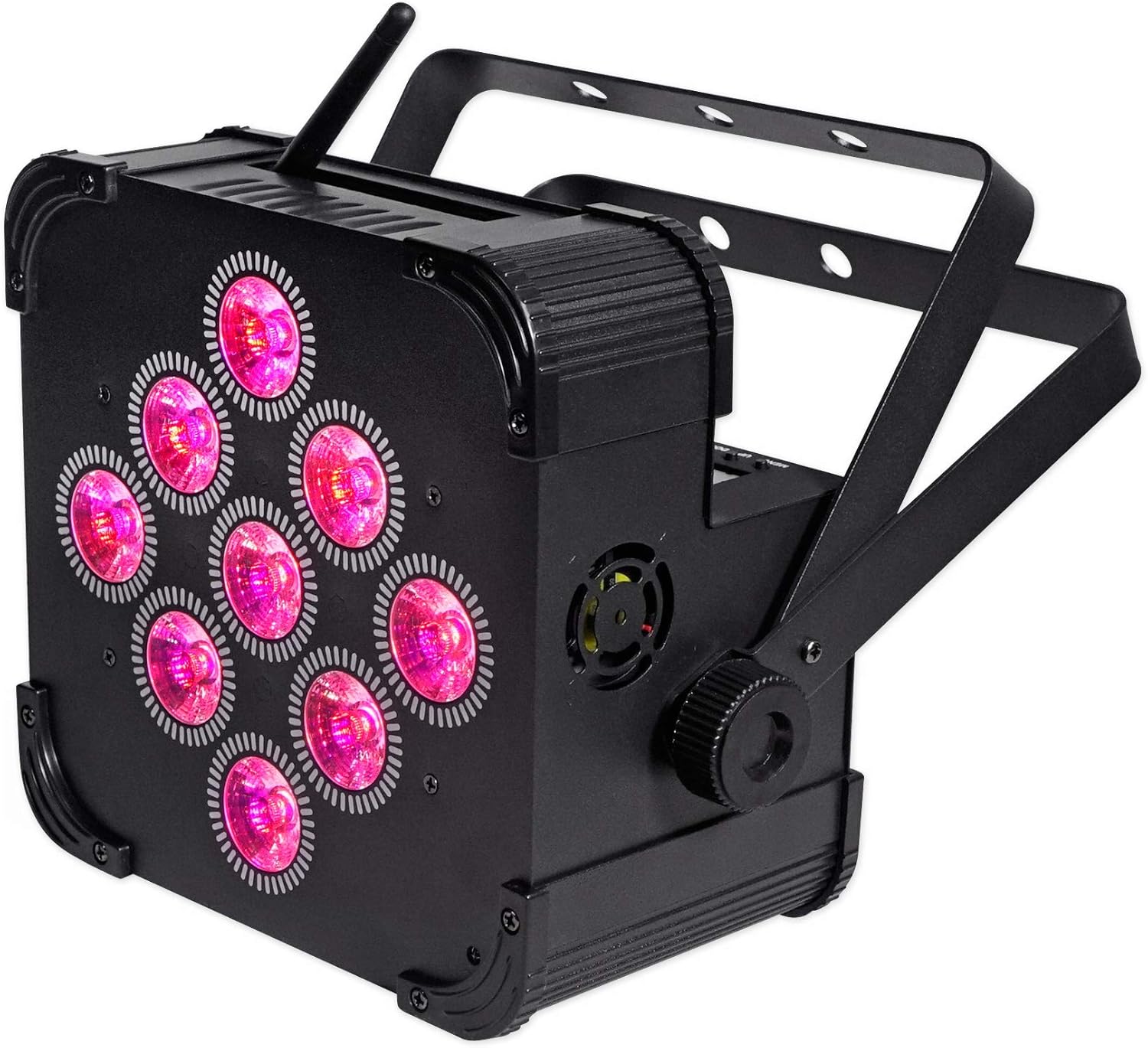 Rockville BEST PAR 60 Bundle: (6) Rechargeable RGBWA and UV Battery Wash Lights with Wireless DMX, 13200mAh Power, 9x6W LEDs, ROCKFORCE W4 384-Channel 2.4GHz DMX Lighting Controller with MIDI, 7-items