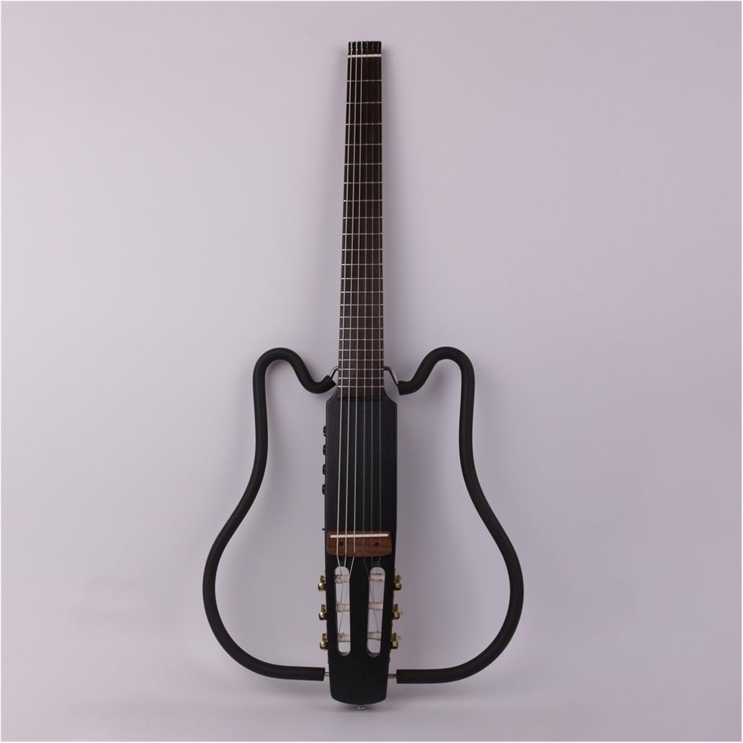 VENEKA Headless Electric Guitar 22 Frets Silent Nylon String Headless Electric Guitar Built in Effector Travel Portable Foldable Guitar (Color : 02)