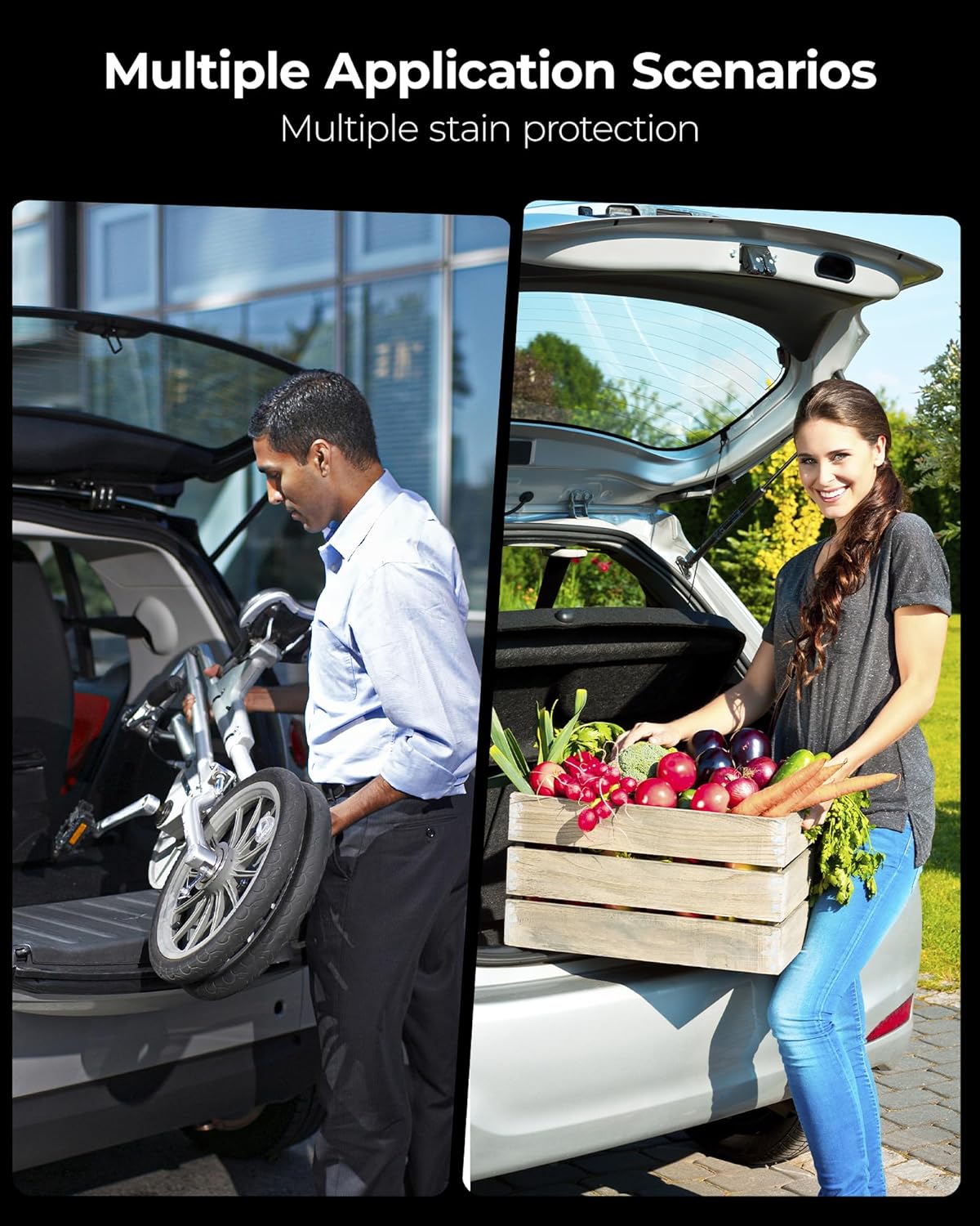 3W BMW iX Cargo Liner 2022 2023 2024 2025 2026 M60 xDrive All Weather TPE Car Accessories Odorless Anti-Slip Custom Fit Rear Trunk Mat, Black