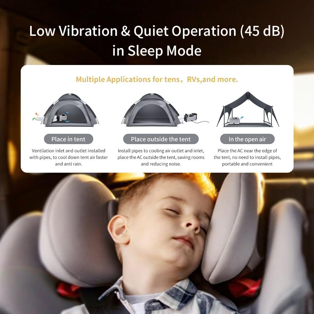 Portable Air Conditioner Air Conditioning Unit Tent Air Conditioner Air Portable AC for Outdoor Tent Camping RV Van Life and Home Use