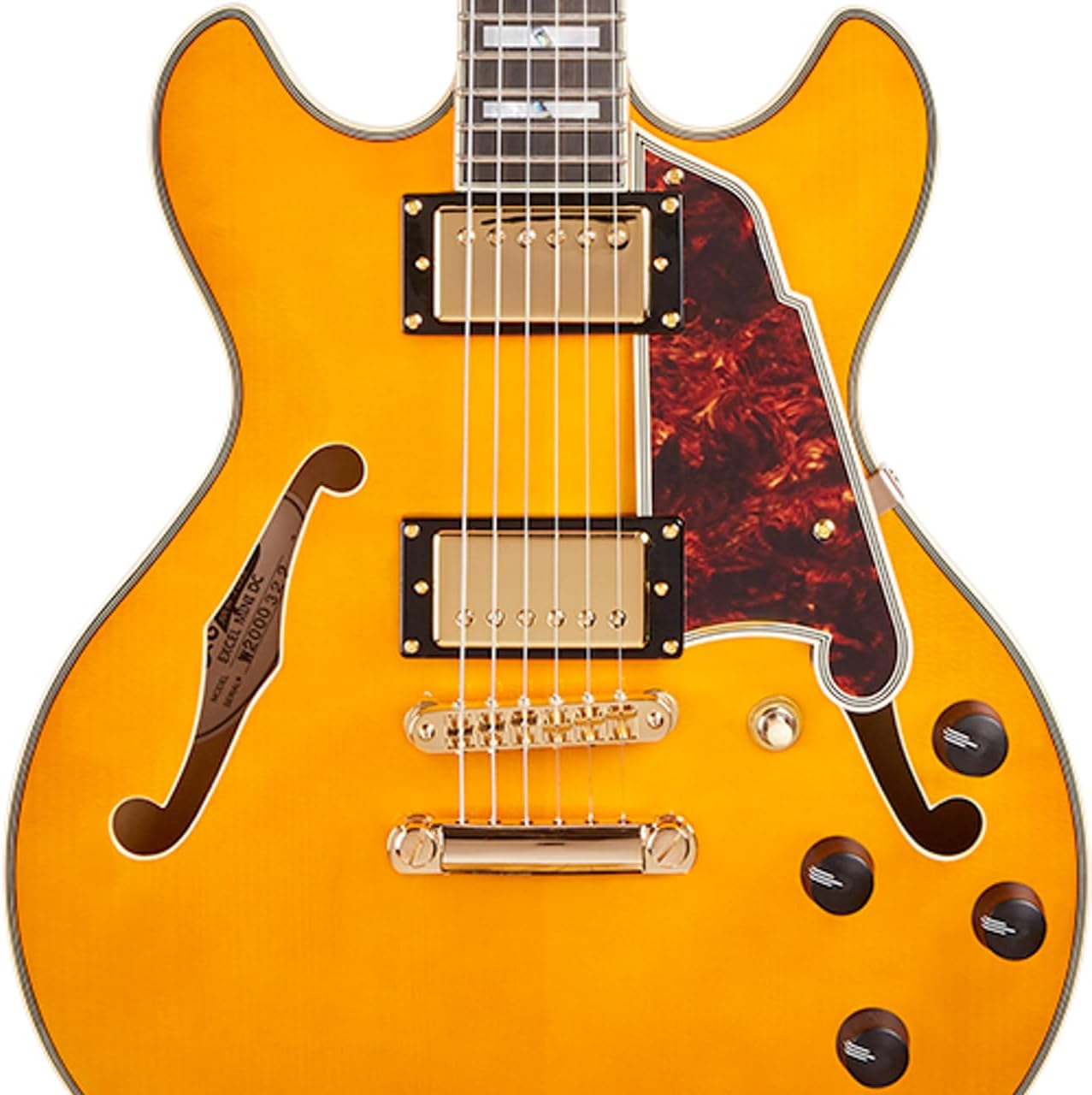 D'Angelico Electric 6 String Acoustic Guitar, Right, Vintage Natural (DAEMINIDCVNATGS)