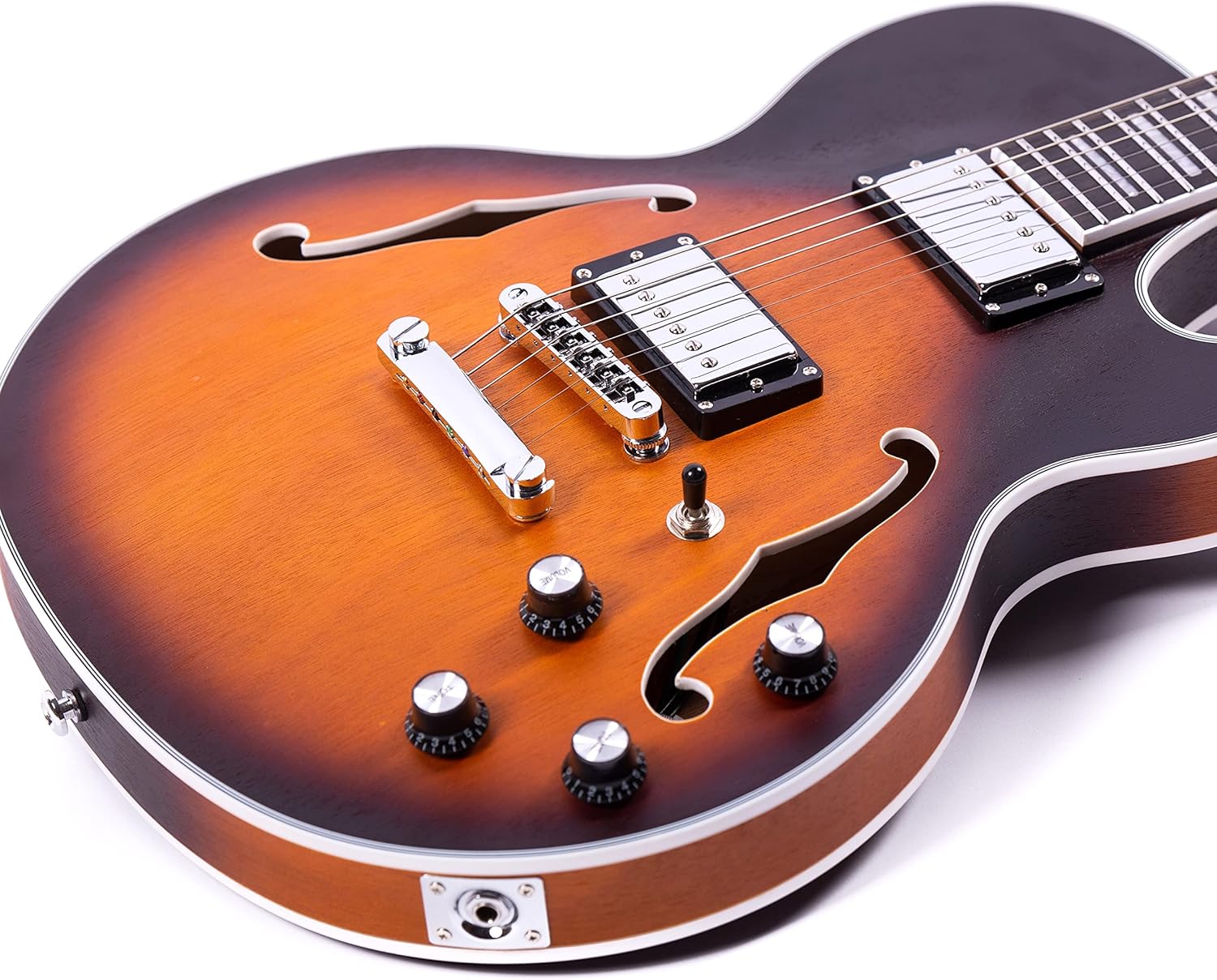 Grote LPF-002 Semi-Hollow Body Electric Guitar Matte Finished with Gigbag (VS)