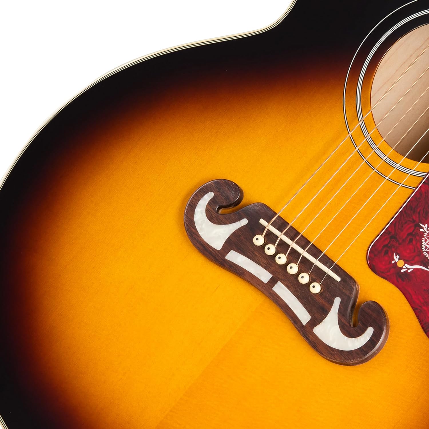 Epiphone J-200 Studio EC Jumbo Acoustic Electric, Vintage Sunburst with Bag