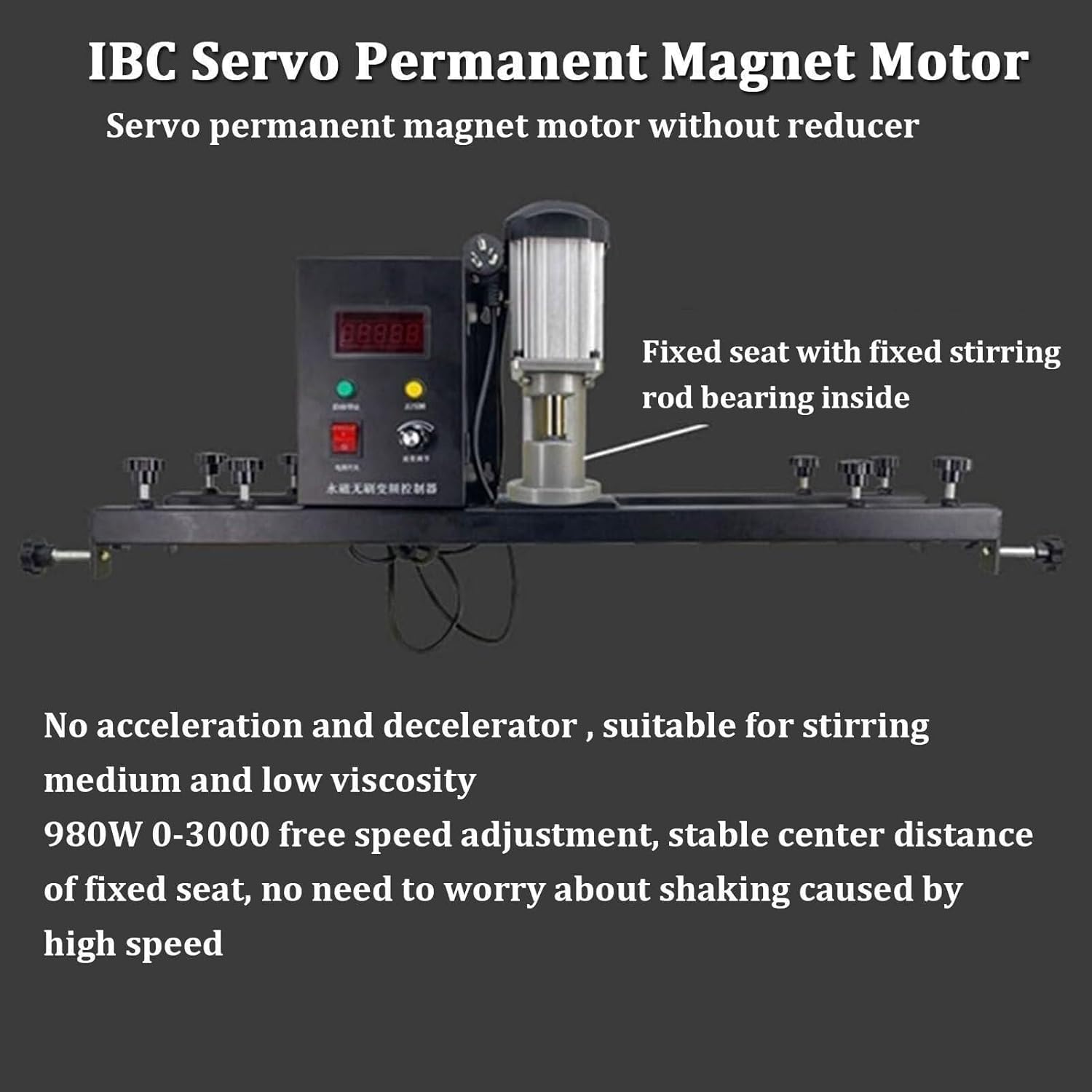 980W Electric Tank Mixer Machine, Paint Mixing Equipment Paint Stirring Machine Bracket Air Agitator with Folding Propeller(