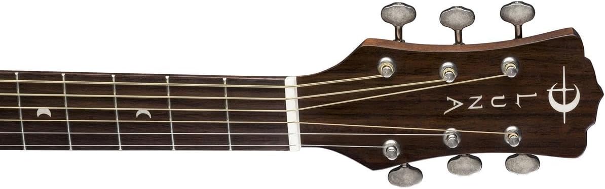 Luna 6 String Art Vintage Folk Solid Top Distressed Acoustic Guitar V