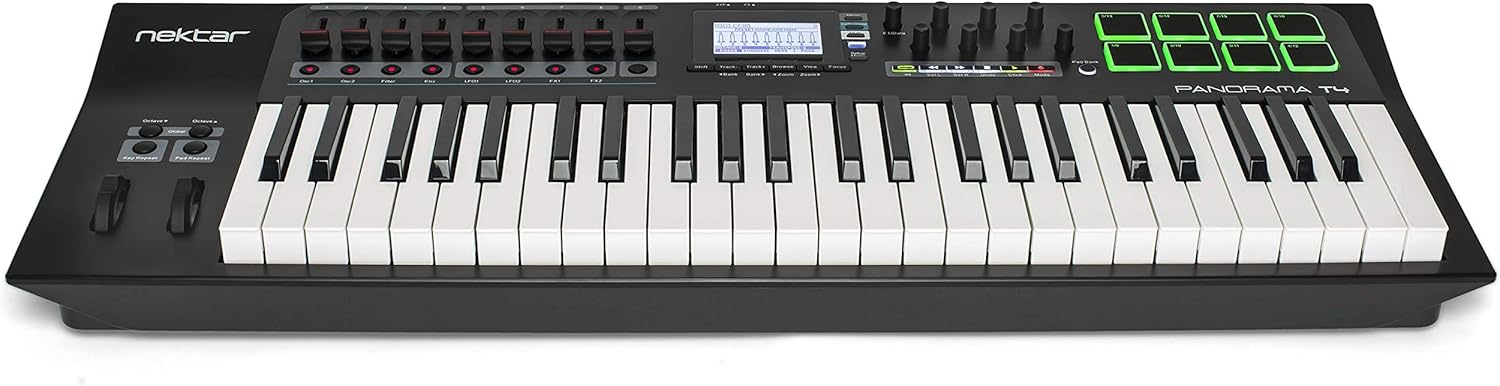 Nektar Panorama T4 MIDI Controller Keyboard Bundle with Keyboard Stand and Accessories
