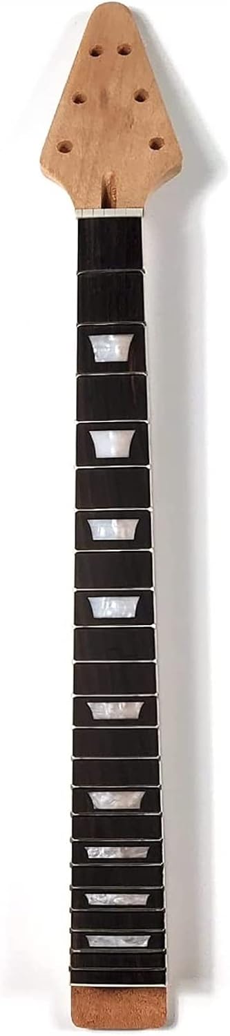 TSTS DIY 6 Strings Solid Mahogany Flying V Style Electric Guitar Body Builder Kit Guitar DIY Accessory