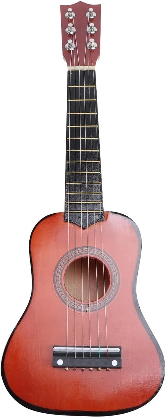 21 Inch Guitar Mini Guitar Musical Instrument Wooden Craft for Beginner Folk Guitar (Color : Coffee, Size : 21 Inch)