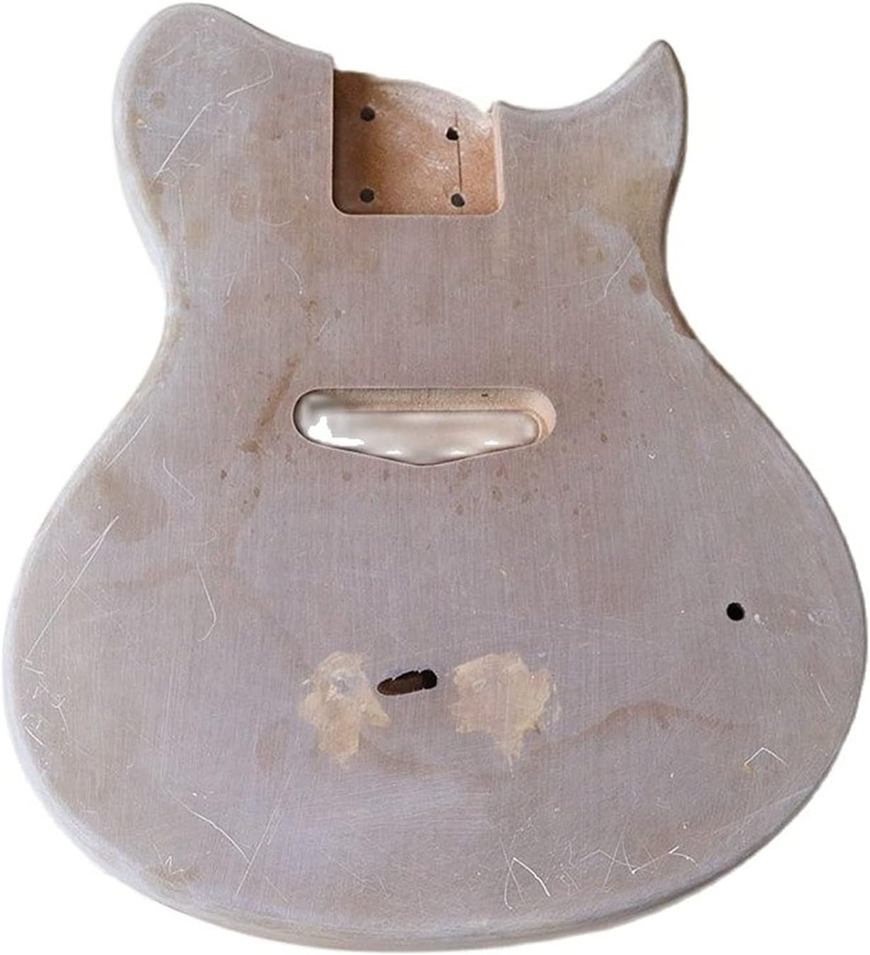 Unfinished Guitar Kit Corps De Guitare Électrique Pour Enfants Corps De Guitare ST Gris Mini Baril De Guitare Finition Mate Pièces De Corps De Bricolage Handmade ​Guitar Body