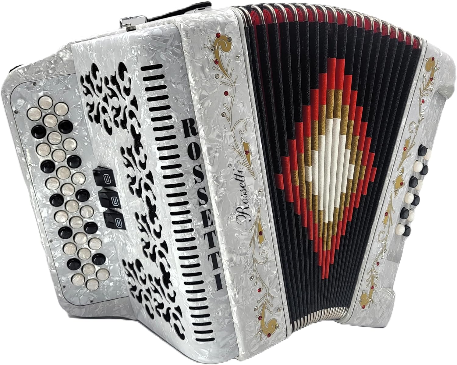 Rossetti, 34-Key Accordion (ROS3412-FBE-WT)