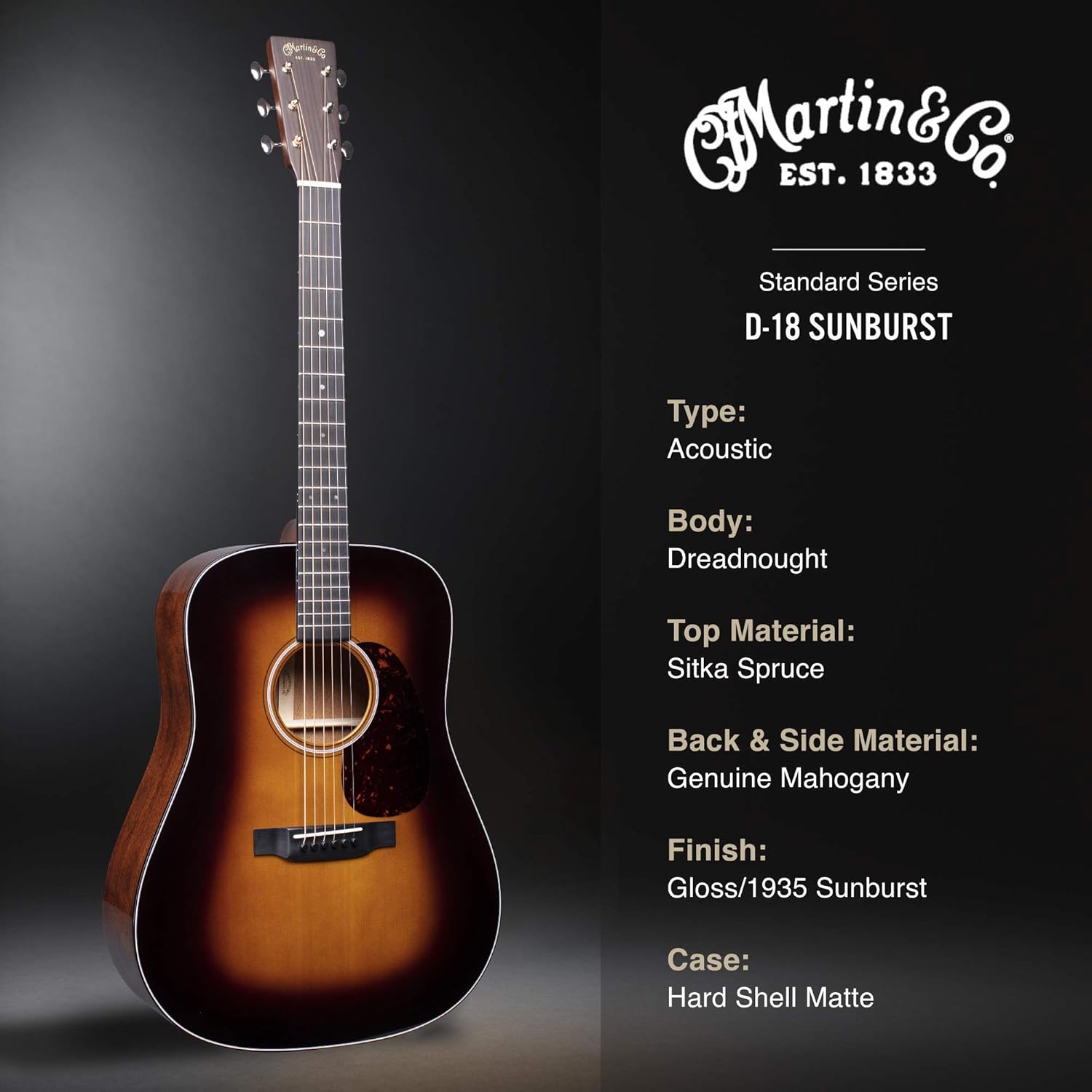 Martin D-18 Sunburst