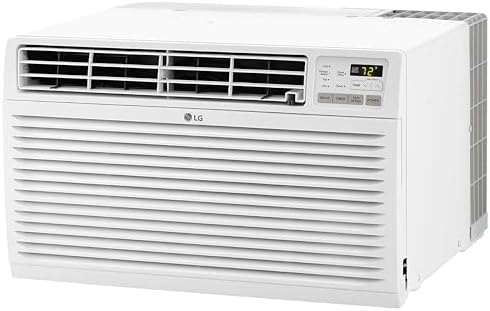 LG 11,800 BTU Through the Wall Air Conditioner and Wall Heater, 230/208V, Cools 550 Sq.Ft. (22' x 25' Room Size), Perfect for Bedroom, AC Heater Unit with Remote, Multiple Speeds, 4-Way Air Deflection