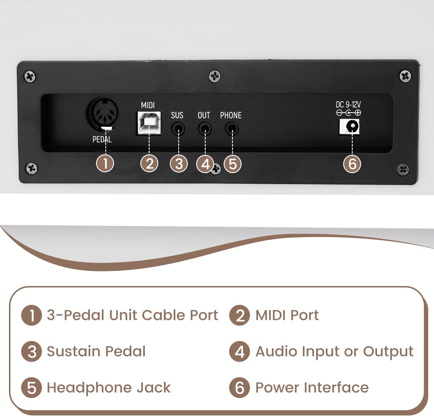 88 Key Full-Weighted Digital Piano, Full Size Electric Piano for Beginners, with U-Stand, 3 Pedal Unit, Adjustable Stool, Headphone, MIDI Functionality (White)