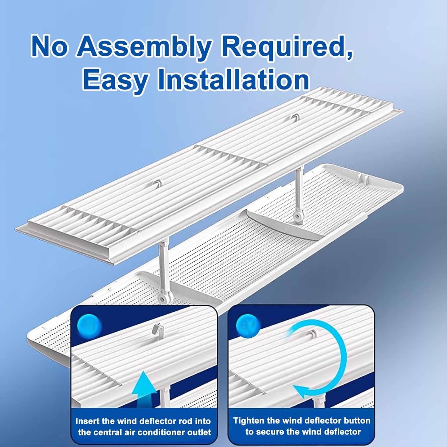 Adjustable Air Conditioner Deflector, Anti-Direct Blowing ac Vent Deflector, for Wall and Ceiling Angle Air Diverter