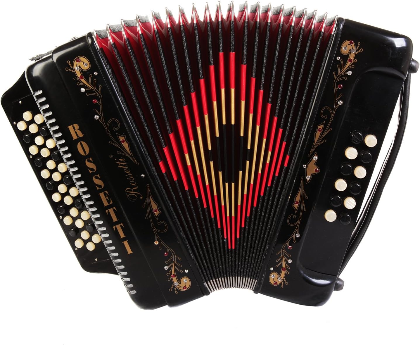 Rossetti, 34-Key Accordion (ROS3412-FBE-BK)